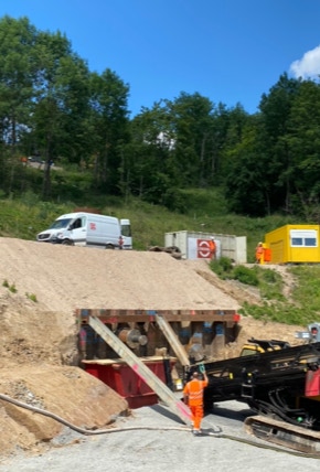 Filter line for landfill in Germany